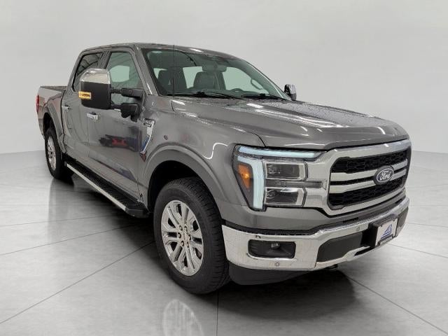 2025 Ford F-150 LARIAT in Carbonized Gray Metallic — front three-quarter view