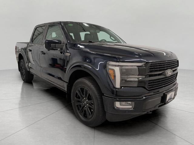 2024 Ford F-150 PLATINUM in Antimatter Blue Metallic — front three-quarter view