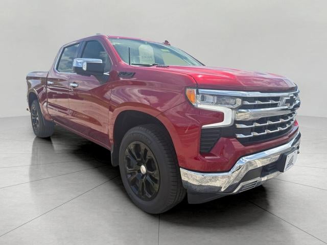 2023 Chevrolet Silverado 1500 4WD Crew Cab 147 LTZ in Radiant Red Tintcoat — front three-quarter view