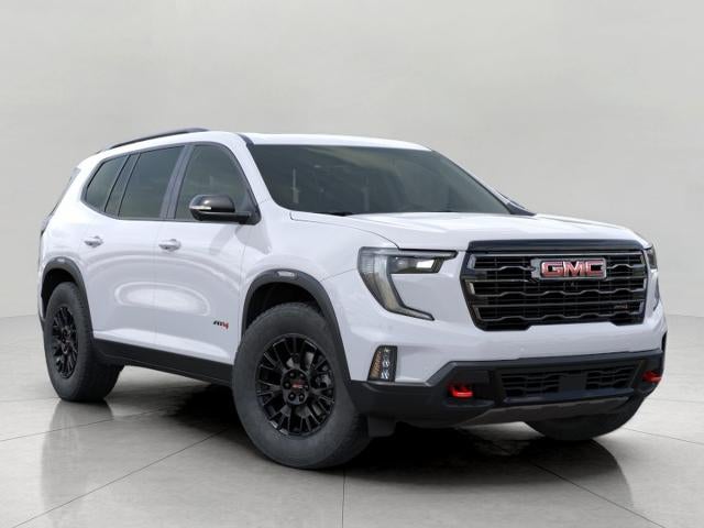 2026 GMC Acadia AWD 4dr AT4 in Summit White — front three-quarter view