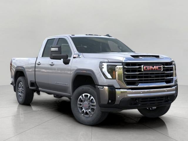 2026 GMC Sierra 2500 HD 4WD Double Cab 149 SLE in Sterling Metallic — front three-quarter view