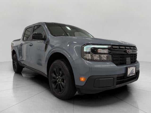 2024 Ford Maverick LARIAT AWD SuperCrew in Azure Gray Metallic Tri-Coat — front three-quarter view