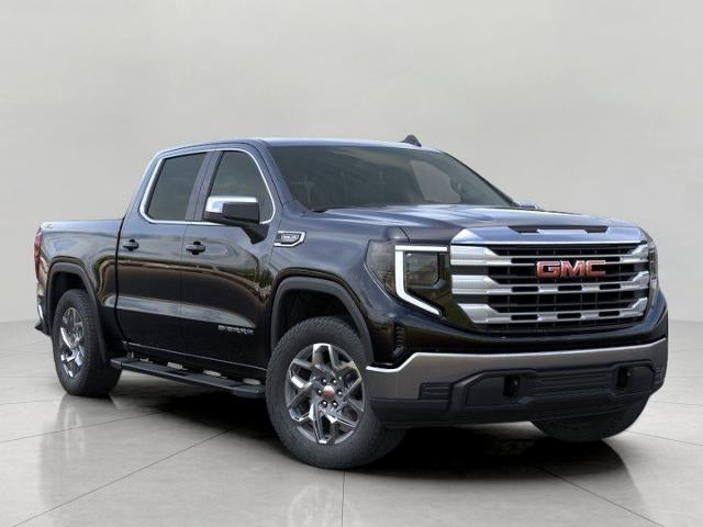2026 GMC Sierra 1500 4WD Crew Cab 147 SLE in Onyx Black — front three-quarter view