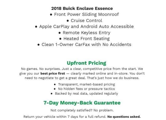 2018 Buick Enclave FWD 4dr Essence in Dark Slate Metallic — front three-quarter view
